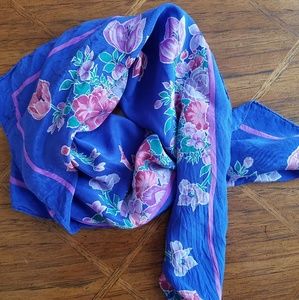 Vintage Accessories - Vintage Floral Square Scarf Vintage Accessories - Vintage Floral Square Scarf